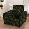 Peacock Feather Pattern Design Print Armchair Slipcover