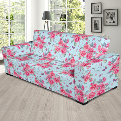 Camellia Pattern Print Design 01 Sofa Slipcover