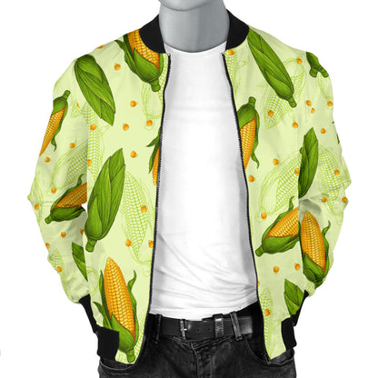 Agricultural Fresh Corn cob Print Pattern Men Bomber Jacket