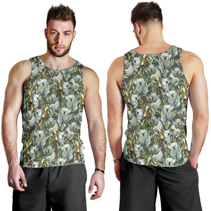 Koala Pattern Design Print Men Tank Top