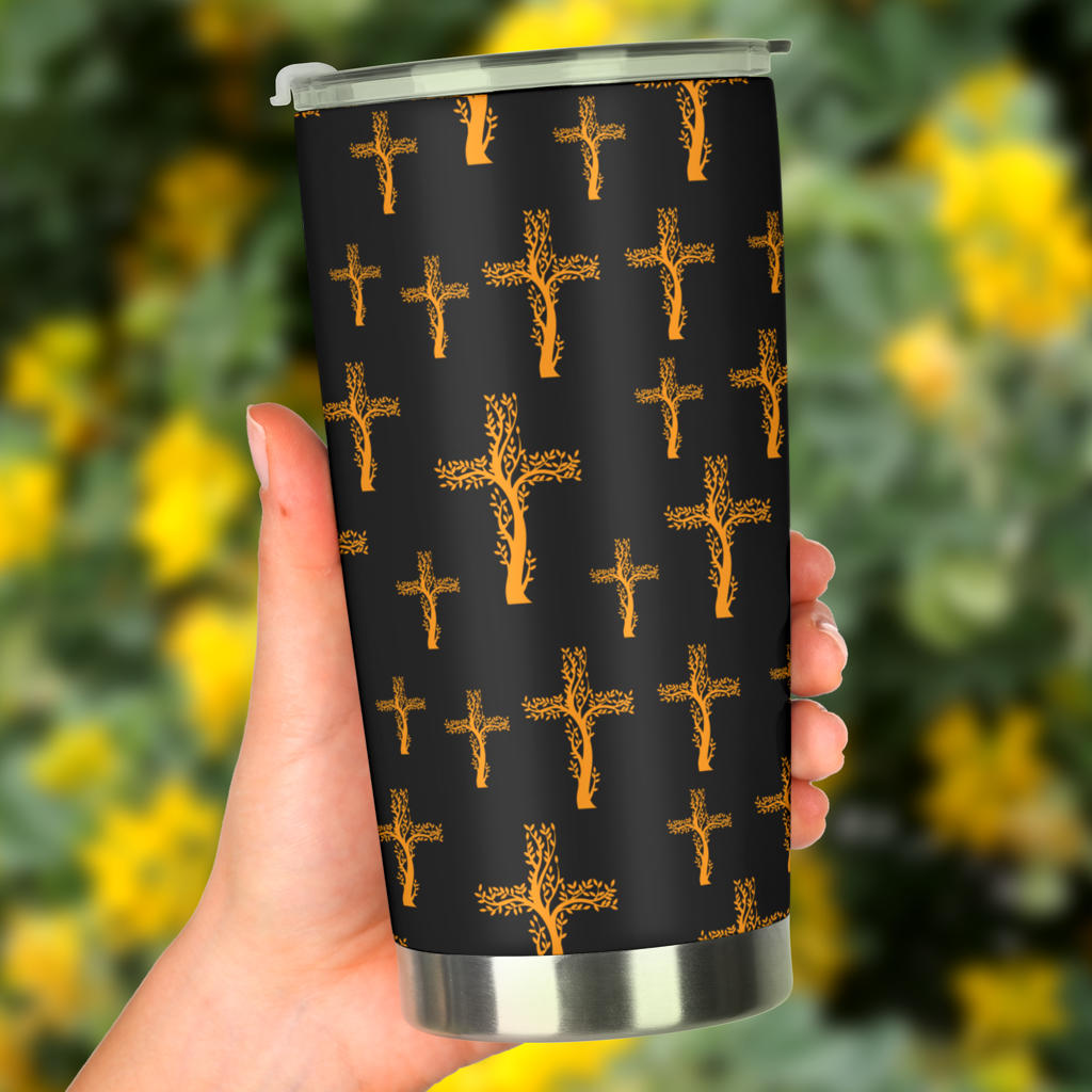 Christian Tree of Life Cross Design Tumbler