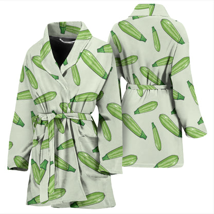 Zucchini Print Design LKS302 Women Bathrobe
