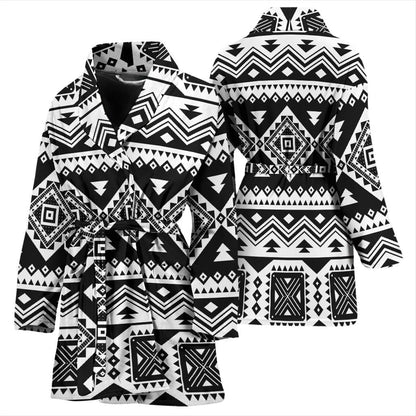 Aztec Pattern Print Design 08 Women Bathrobe
