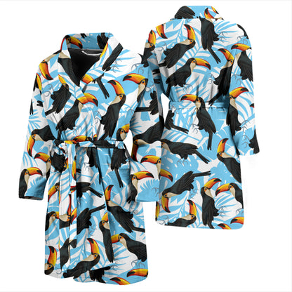 Toucan Print Design LKS303 Men Bathrobe