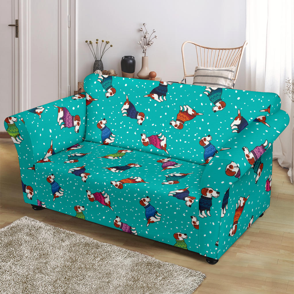 Russell Terriers Print Design LKS309 Loveseat Couch Slipcover