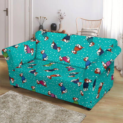 Russell Terriers Print Design LKS309 Loveseat Couch Slipcover