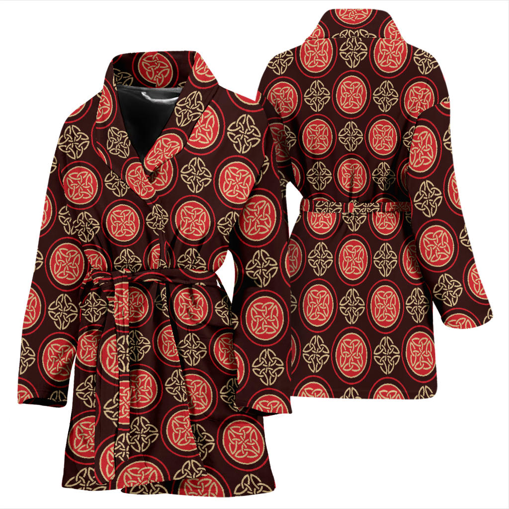 Celtic Pattern Print Design 02 Women Bathrobe