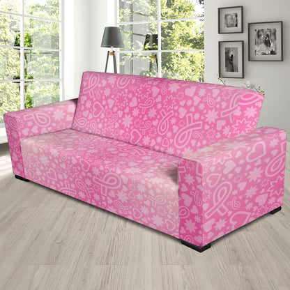 Breast cancer Pattern Print Design 02 Sofa Slipcover