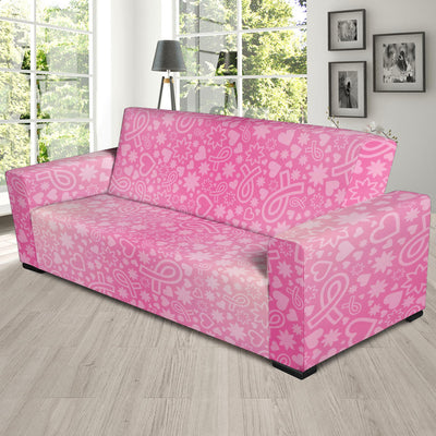 Breast cancer Pattern Print Design 02 Sofa Slipcover