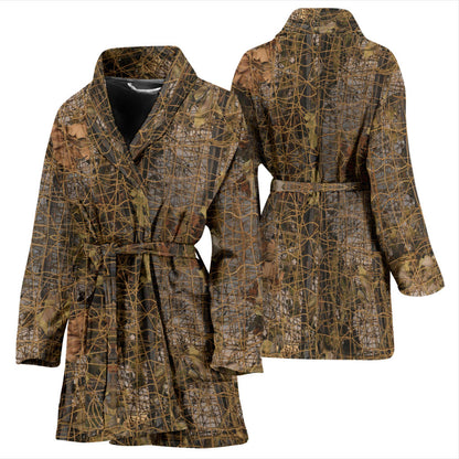Camouflage Realtree Pattern Print Design 01 Women Bathrobe