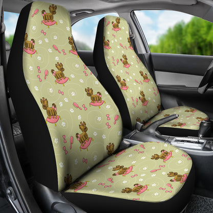 Yorkshire Cute Terriers Print Design LKS301 Car Seat Covers
