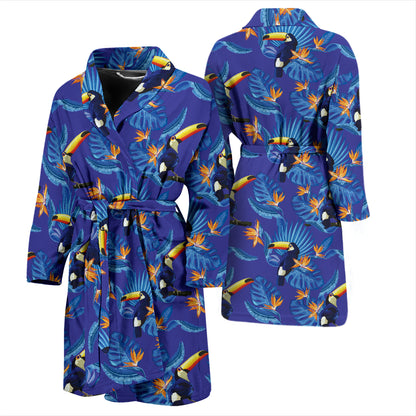 Toucan Print Design LKS306 Men Bathrobe