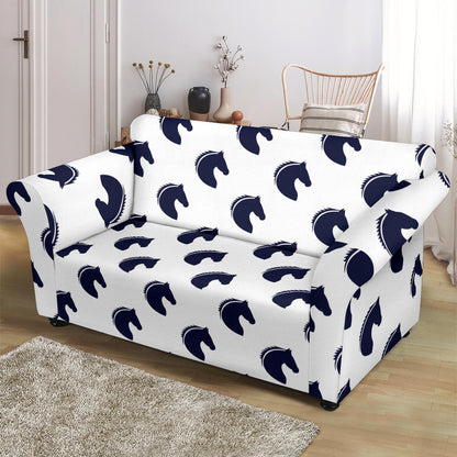 Horse Head Print Design LKS303 Loveseat Couch Slipcover