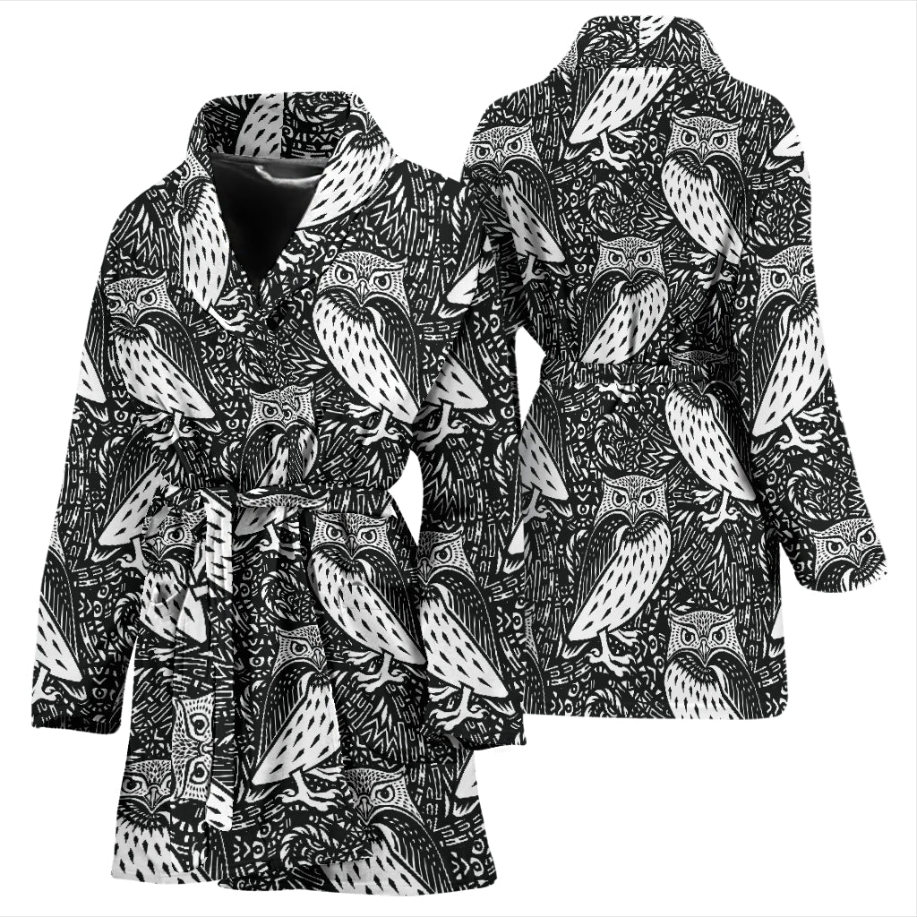 Tribal Pattern Print Design LKS308 Women Bathrobe