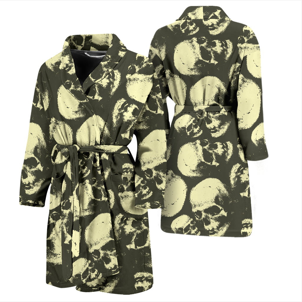Skull Print Design LKS302 Men Bathrobe