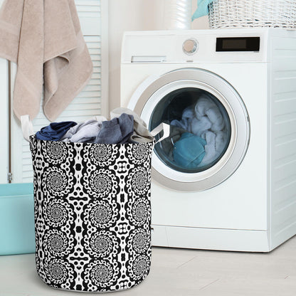 Yin Yang Spiral Design Print Laundry Basket