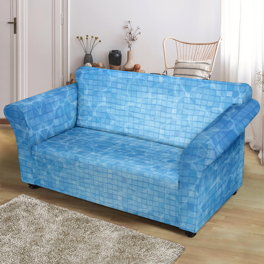 Swimming Pool Print Design LKS302 Loveseat Couch Slipcover