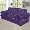 Mardi Gras Pattern Print Design 04 Sofa Slipcover