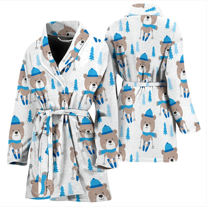 Ski Print Design LKS306 Women Bathrobe