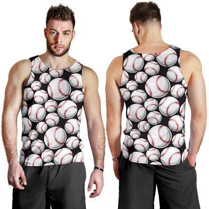 Baseball Black Background Men Tank Top