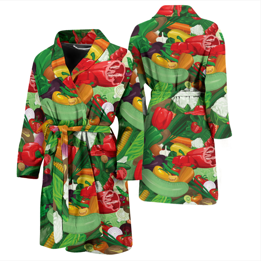 Salad Mix Vegetableprint Design LKS301 Men Bathrobe