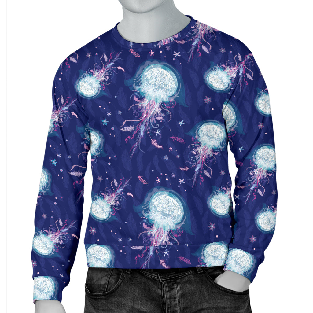 Jellyfish Cute Design Men Long Sleeve Sweatshirt