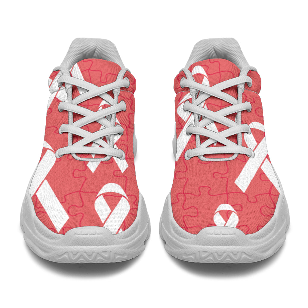 Autism Awareness Ribbon Design Print Chunky Sneakers