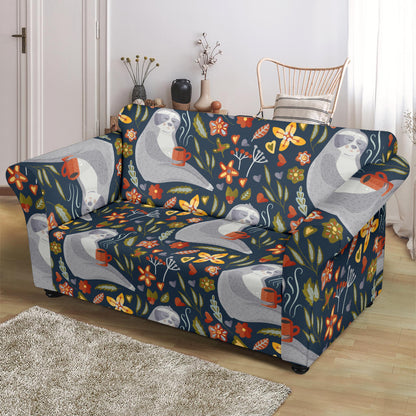 Sloth Print Design LKS303 Loveseat Couch Slipcover