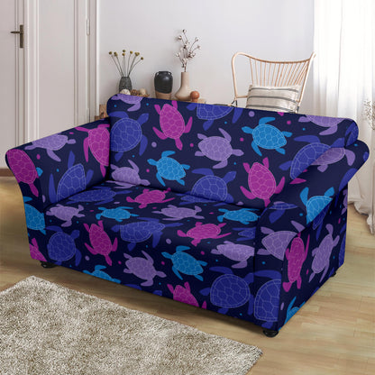 Sea Turtle Print Design LKS309 Loveseat Couch Slipcover