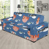 Fugu Pattern Print Design 02 Sofa Slipcover