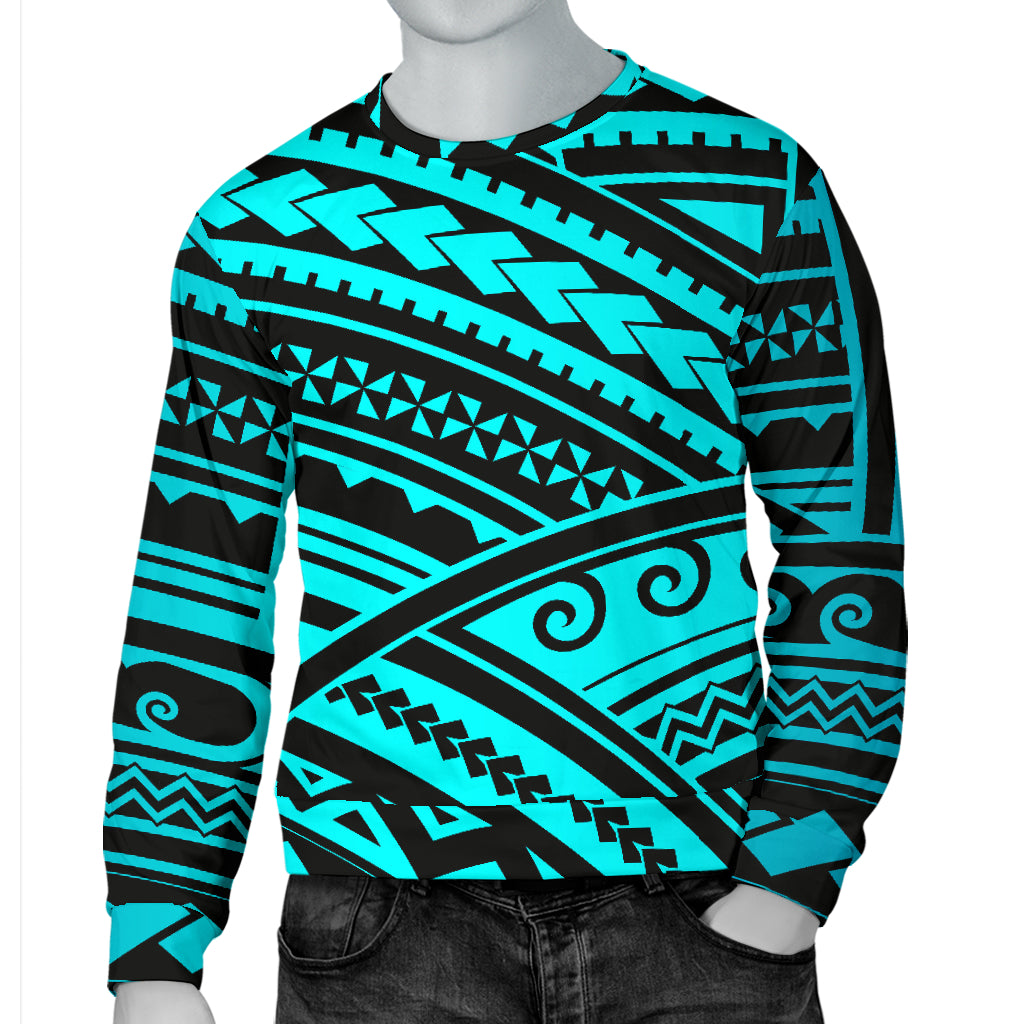 Polynesian Tribal Men Long Sleeve Sweatshirt