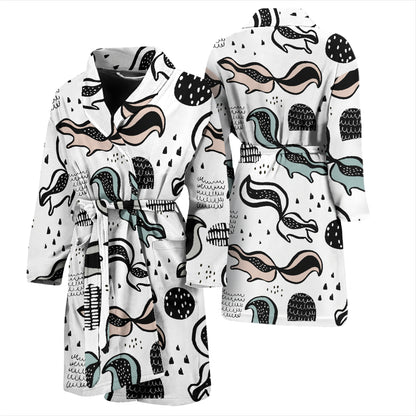Skunk Print Design LKS303 Men Bathrobe