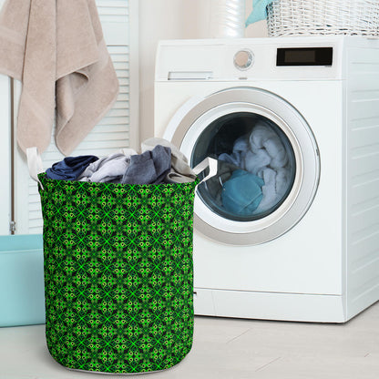 Celtic Green Neon Design Laundry Basket