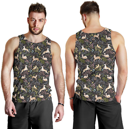 Deer Floral Jungle Men Tank Top
