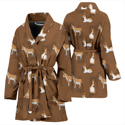 Donkey Print Design LKS401 Women Bathrobe