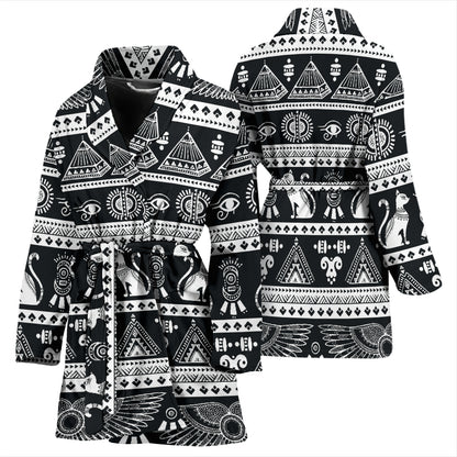 Tribal Pattern Print Design LKS305 Women Bathrobe