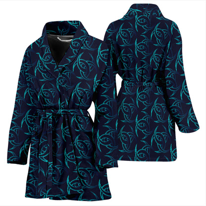 Vikings Print Design LKS302 Women Bathrobe