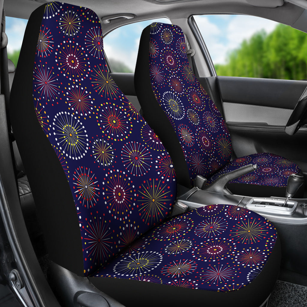 Firework Flower Style Print Design LKS302 Car Seat Covers