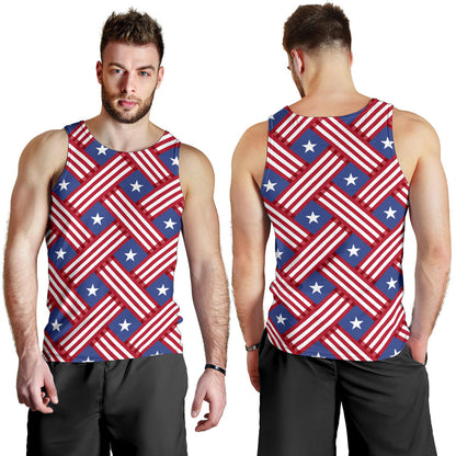 American flag Pattern Men Tank Top