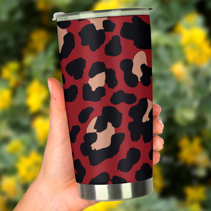 Cheetah Red Print Pattern Tumbler