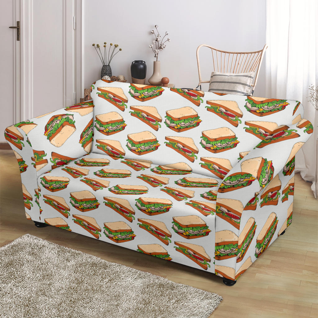 Sandwich Print Design LKS302 Loveseat Couch Slipcover