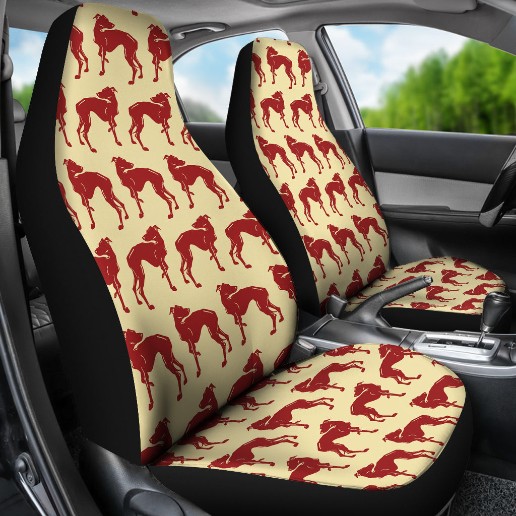 Whippets Print Design LKS301 Car Seat Covers