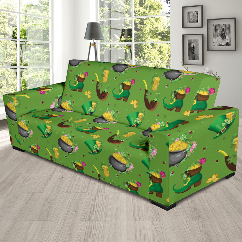 Shamrock Saint Patrick's Day Print Design LKS306 Sofa Slipcover