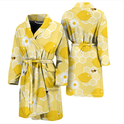 Honey Bee Honeycomb Print Design LKS3010 Men Bathrobe