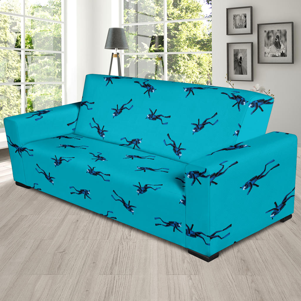 Scuba Driver Print Design LKS304 Sofa Slipcover