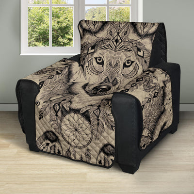 Indian Boho Wolf  Recliner Cover Protector