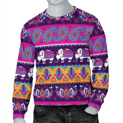 Boho Indian Style Pattern Men Long Sleeve Sweatshirt