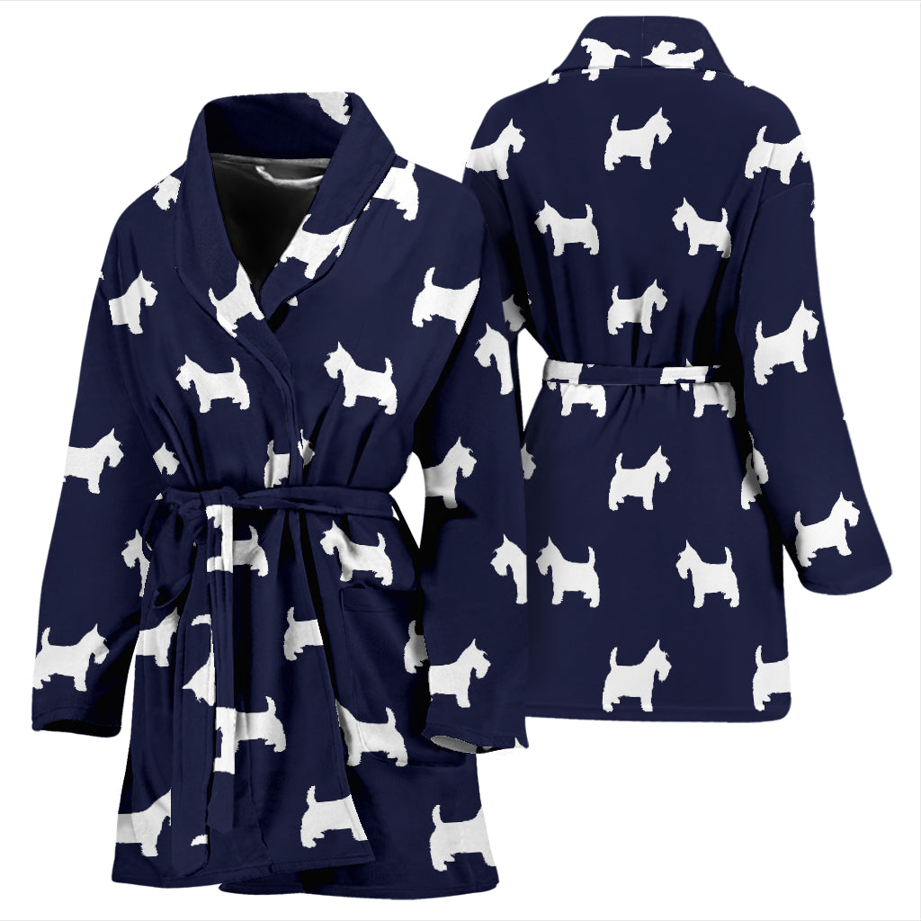 Scottish Terriers Print Design LKS3019 Women Bathrobe