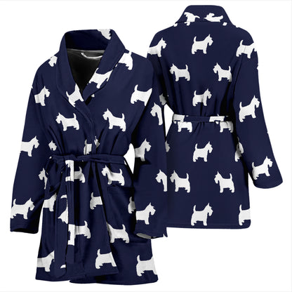 Scottish Terriers Print Design LKS3019 Women Bathrobe