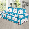 Pomeranians Pattern Print Design A05 Sofa Slipcover